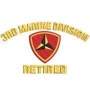 3rd Marine Division Retired Symbol digitized embroidery design