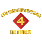 4th Marine Division Retired Logo digitized embroidery design
