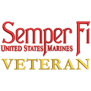 United States Marines Semper Fi Veteran digitized embroidery design
