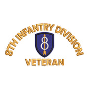 U.S. Army 8th Infantry Division Logo digitized embroidery design