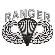 U.S. Army Paratrooper and Ranger Badge Symbol digitized embroidery design