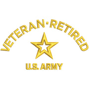 Star US Army Veteran Retired digitized embroidery design