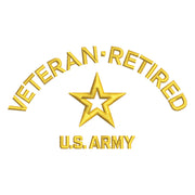 Star US Army Veteran Retired Symbol digitized embroidery design
