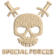 Skull Special Forces digitized embroidery design