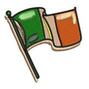 St. Patrick Day Flag digitized embroidery design