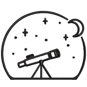 Telescope Logo digitized embroidery design