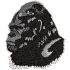 Gorilla Head digitized embroidery design