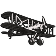 Black and White Airplane digitized embroidery design