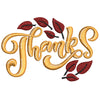 Artistic Style Thanksgiving with Leaves digitized embroidery design