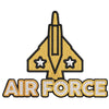 Fighter Air Force digitized embroidery design