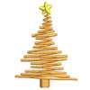 Gold Linear Christmas Trees digitized embroidery design