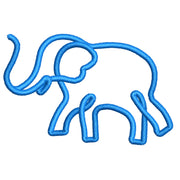 Lineal Elephant digitized embroidery design