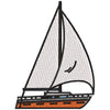 Sailing Lake Boat digitized embroidery design