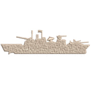 US Warship digitized embroidery design