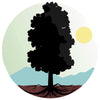 Mountain Tree Logo dtg printing design