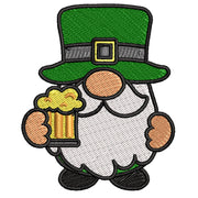 St Patrick Day Gnomes digitized embroidery design