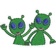 Space Aliens digitized embroidery design