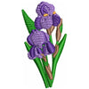 Beautiful Iris digitized embroidery design