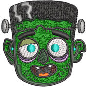 Cartoon Style Frankenstein Logo digitized embroidery design