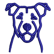 Happy Dog Face digitized embroidery design