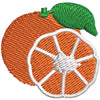 Orange digitized embroidery design