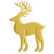 Chirstmas Golden Deer digitized embroidery design