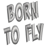 Born to Fly digitized embroidery design