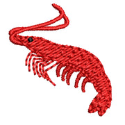 Red Shrimp digitized embroidery design