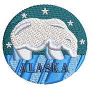 Polar Bear in Alaska digitized embroidery design