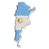 Argentina Map with Flag Logo digitized embroidery design