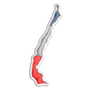 Chile Map with Flag Logo digitized embroidery design