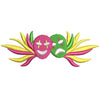 Mardi Gras Carnival Badge Mask digitized embroidery design