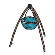 Camping Cooker digitized embroidery design