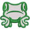 Frog Head Icon digitized embroidery design