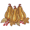 Three Thanksgiving Pumpkin Decorations digitized embroidery design