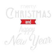 Christmas and a Happy New Year Typography