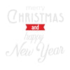 Christmas and a Happy New Year Typography