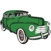 Green Classic Car digitized embroidery design