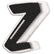 3D Comic Letter Z Design digitized embroidery design