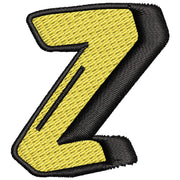 3D Comic Letter Z digitized embroidery design