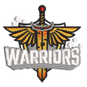 Gaming Warriors Logo digitized embroidery design