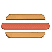 Simple Hamburger Icon digitized embroidery design