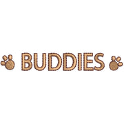 Adventure Buddies Phrase digitized embroidery design