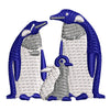 Penguin Family digitized embroidery design