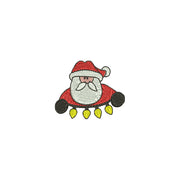 Santa with Christmas Lights Symbol