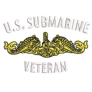 Golden US Submarine Veteran digitized embroidery design