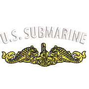 Golden US Submarine Logo digitized embroidery design