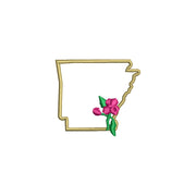 Arkansas Apple Blossom with Map