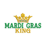 Mardi Gras King Letters with Crown Symbol