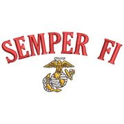 US Marine Semper Fidelis Design digitized embroidery design